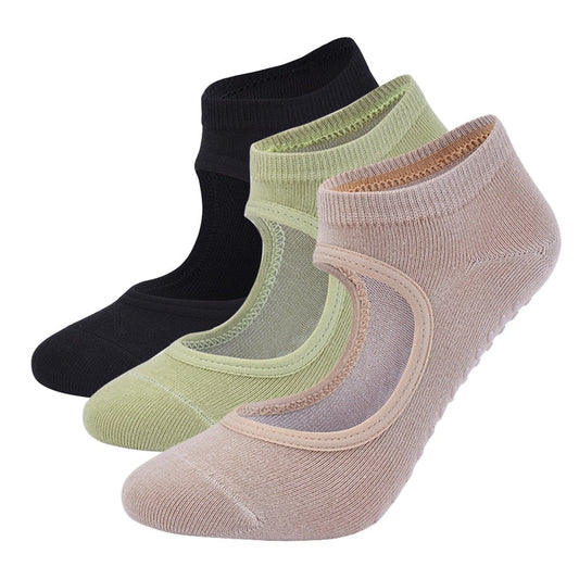 Women High Quality Pilates Socks Anti-Slip Breathable Backless Yoga Socks  Ladies Ballet Dance Sports Socks for Fitness Gym